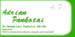 adrian pankotai business card